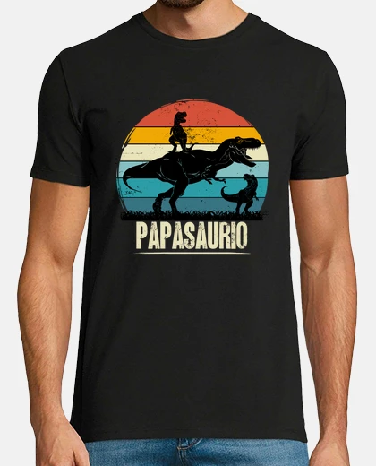 Playera papasaurio t-rex papá padre regalo