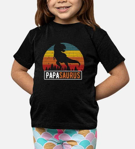 Abbigliamento papasaurus papà t rex dinosauro retrò