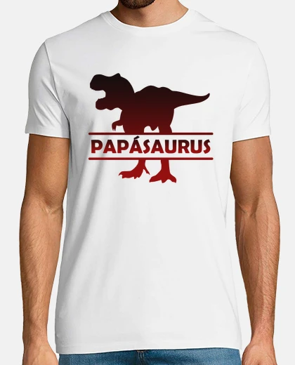 Playera Papasaurus para padre dinosaurio camiseta manga corta