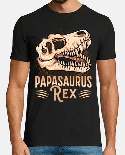 Playera Papasaurus Rex Regalo Día Del Padre Papasaurio Papá