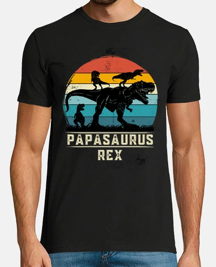 Playera papasaurus rex t-rex padre regalo de pa