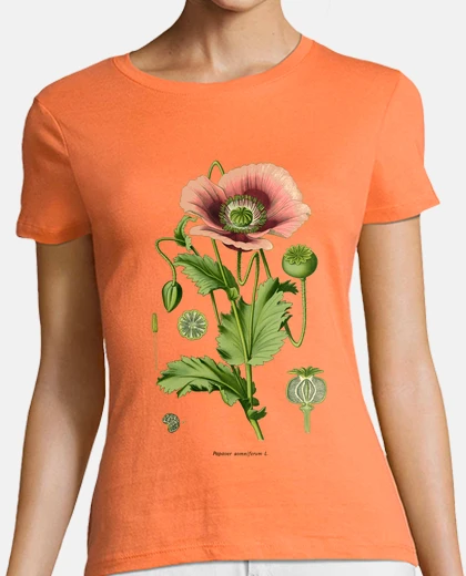 T-shirt PAPAVERO - Illustrazione botanica del XIX secolo