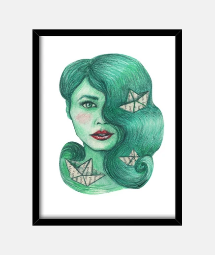 Framed paper boats iii