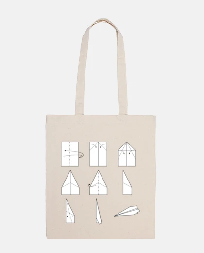 Bag paper plane how to fold tote bag humor nonsense class