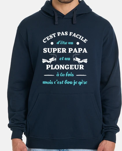 Sudadera papi buzo humor hombre de buceo