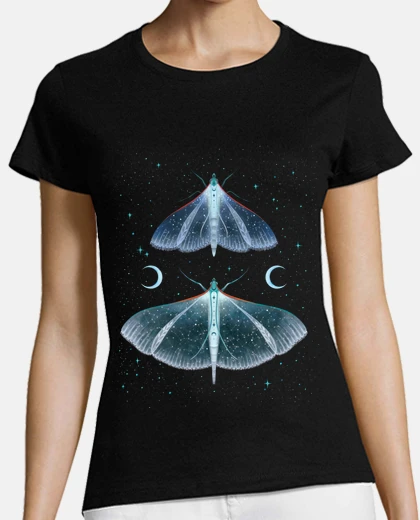 Tee-shirt papillons éphémères attirés lumière, la nuit 