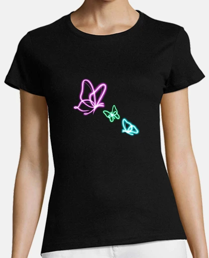 Tee-shirt Papillons néons multicolors