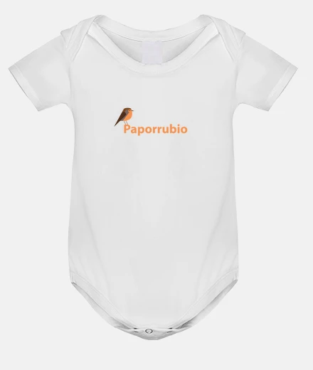Kids paporrubio, baby bodysuit, white