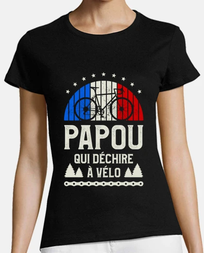 Camiseta papou que arranca en bicicleta ciclismo