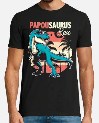 Papou t rex dinosaur daddy gift t shirt tostadora