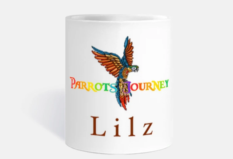 Tazza pappagalli con logo lilz