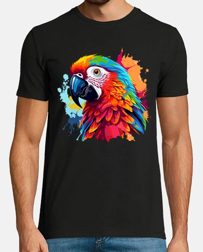 T-shirt pappagallo colorato