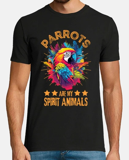 T-shirt pappagallo colorato