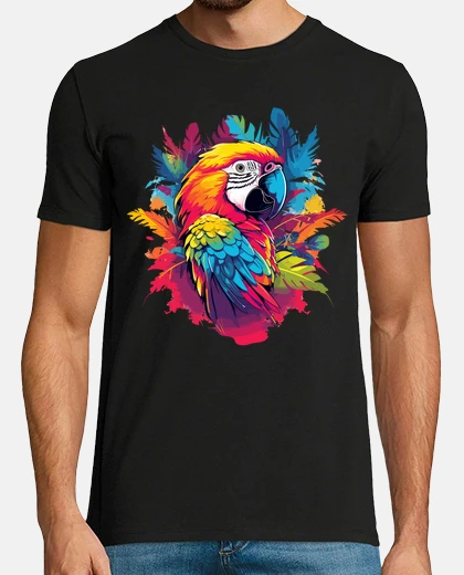 T-shirt pappagallo colorato
