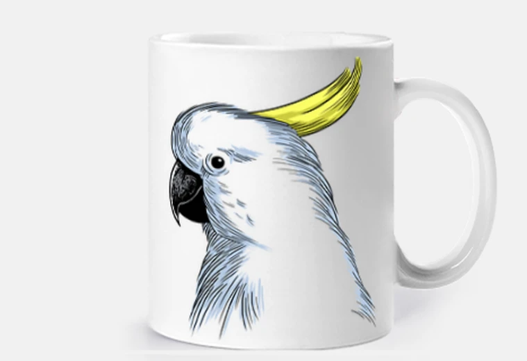 Tazza pappagallo crestato