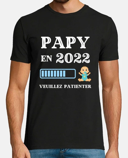 Tee-shirt papy 2022 annonce grossesse papi
