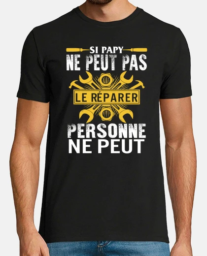 Tee-shirt Papy bricolage tee shirt grandpere homme humour cadeau anniversaire fete des peres