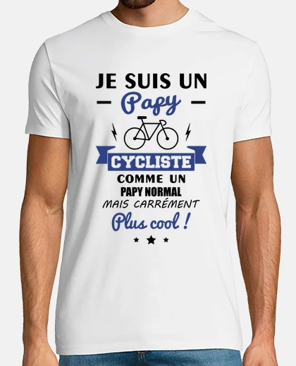 Tee-shirt papy cycliste cadeau papi vélo humour