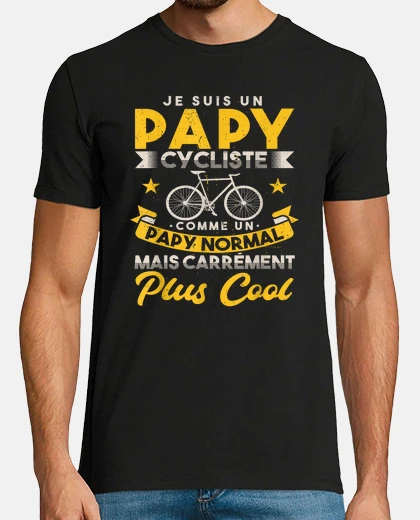 Tee-shirt Papy Cycliste Cadeau Vélo Bicyclettes Cadeau Fête des Pères