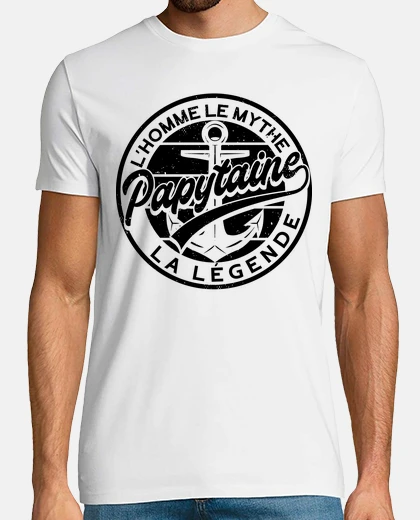 Tee-shirt Papytaine Papy Navire Grand Pere Papou