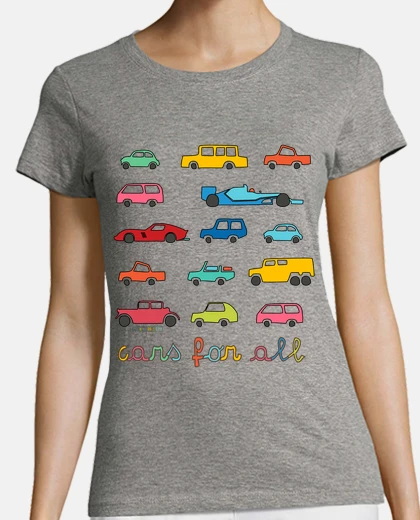 Playera para todos los coches | las mujeres de manga corta
