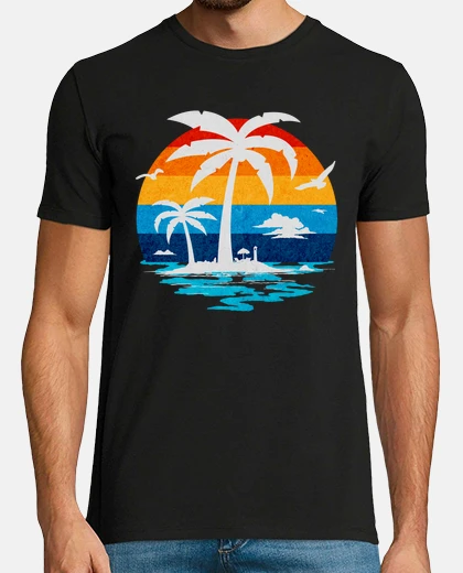 Tee-shirt paradis rétro d39été