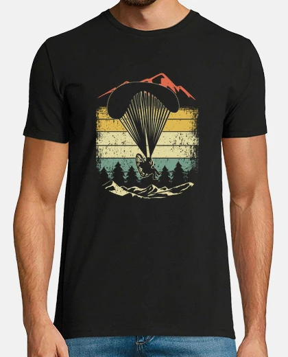 T-shirt parapendio retrò paracadutismo paracadutismo paramotore