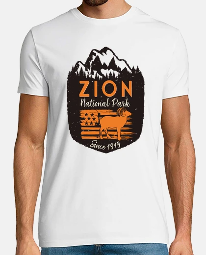 T-shirt parco nazionale di zion noi bandiera bighorn pecore montagne escursionismo