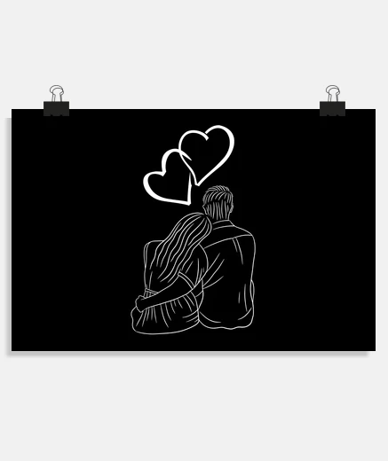 Póster pareja enamorada