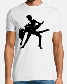 Pareja Bailarines Danza Moderna Negro