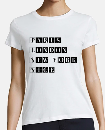 Tee-shirt Paris London New-York Nice