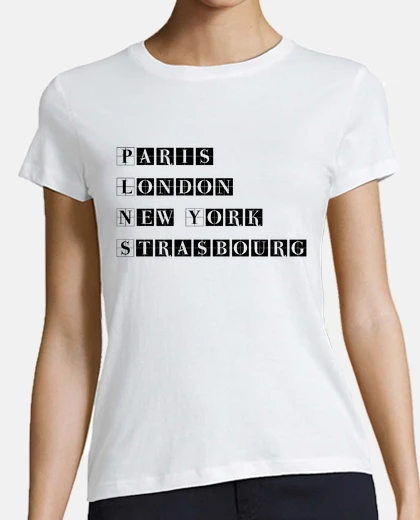 Tee-shirt Paris London New-York Strasbourg