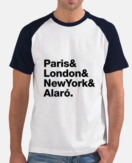 Tee-shirt paris, londres, ny, alaro - mallorca