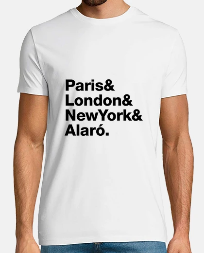 Tee-shirt paris, londres, ny, alaro - mallorca