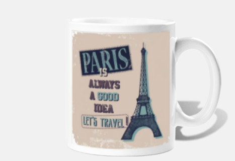 paris france it&#39;s a good idea customizable mug