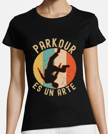Playera parkour es una carrera libre coloreada 