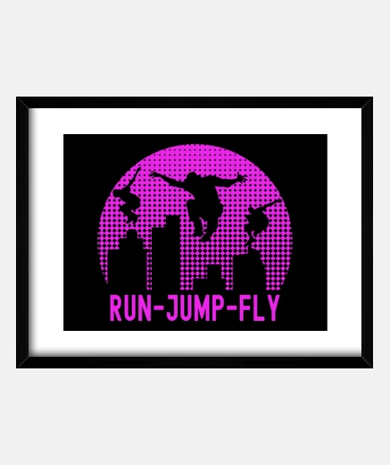 Framed parkour run jump fly freerunning