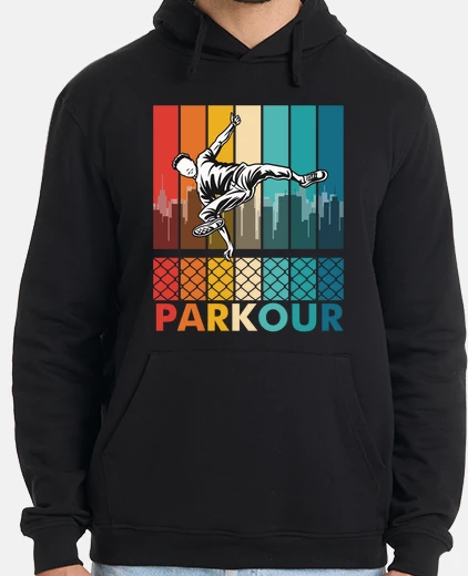 Hoodie parkour sport jump parkur freerunning ninja urban vintage