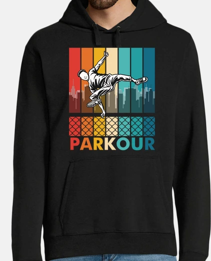 Felpa parkour sport salto parkur freerunning ninja urbano vintage