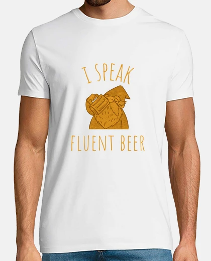 T-shirt parlo correntemente la birra