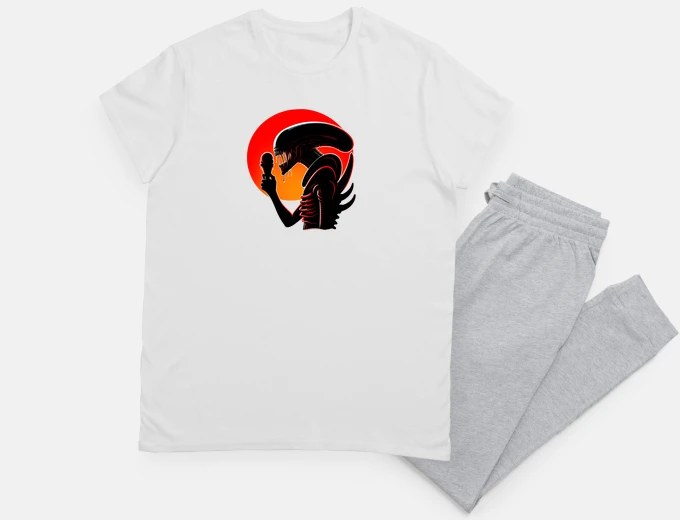 Pyjama Parodie xénomorphe mangeant de la glace