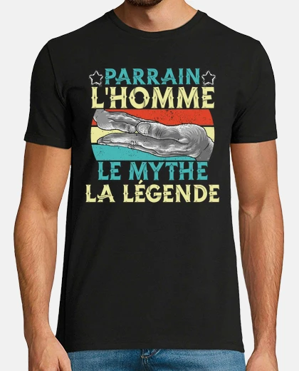 Tee-shirt Parrain Humour Famille Cadeau