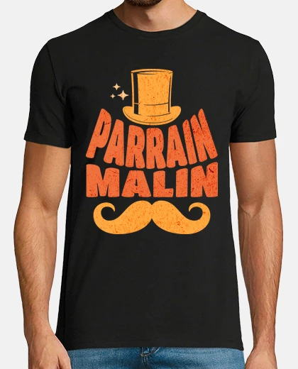 Tee-shirt Parrain Malin Parrain Blagueur