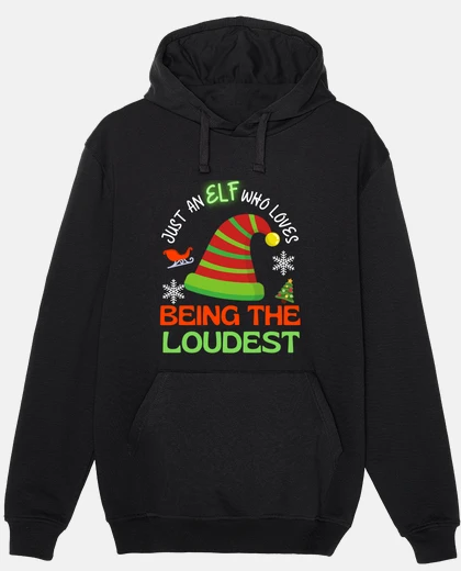 Sudadera partido de navidad elfo más ruidoso