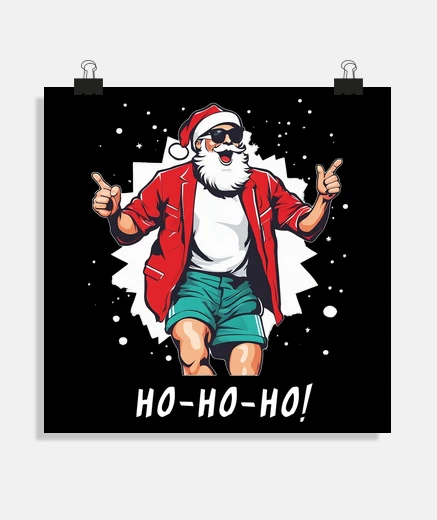 Poster Party like Santa - funny christmas gift idea