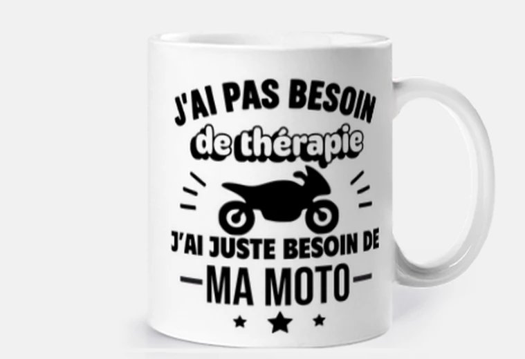 Mug Pas besoin de thérapie,moto,motard