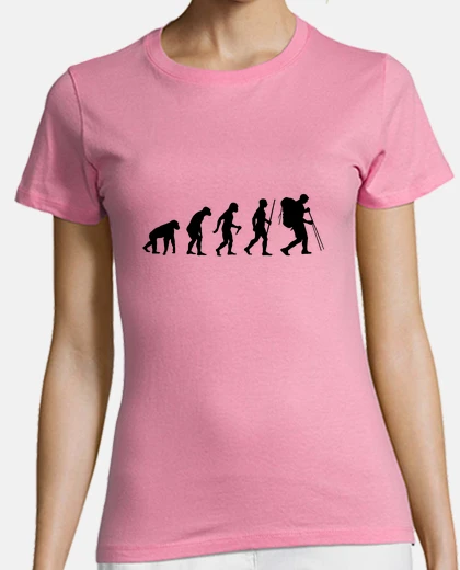 Camiseta paso de la evolución de la montaña
