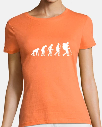 Camiseta paso de la evolución de la montaña