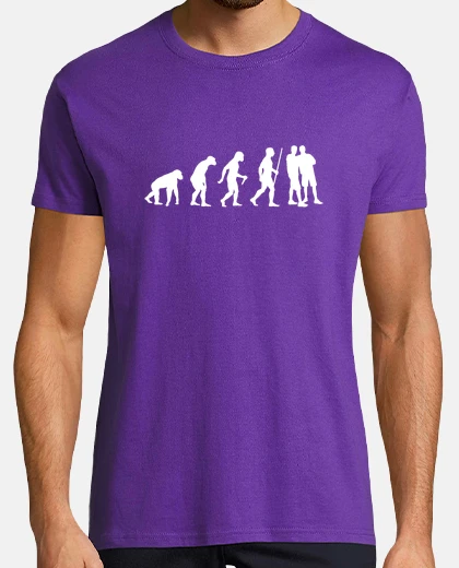 Camiseta paso de la evolución de los pares gay