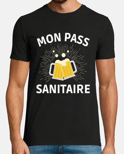 Tee-shirt pass sanitaire humour antivax cadeau